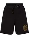 Versace Jeans Couture Shorts With Embroidered Logo In Black