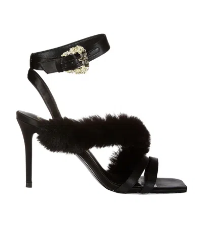 Versace Jeans Couture Emily Heeled Sandals In Black