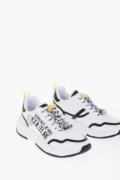 Versace Jeans Couture Fabric Atom Sneakers With Printed Contrasting In Multi