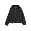Versace Jeans Couture Quilted Hooded Jacket In Black