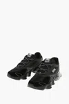 Versace Jeans Couture Fabric Nomo Sneakers With Suede Trims And Air In Black