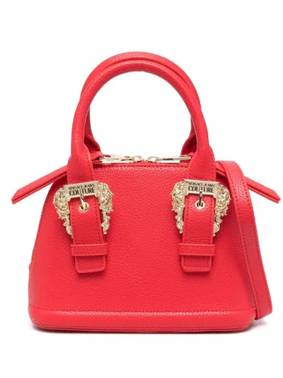 Versace Jeans Couture Faux-leather Mini Tote In Red