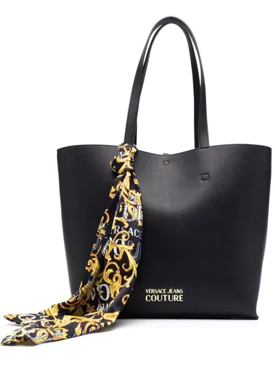 Versace Jeans Couture Faux-leather Tote Bag In 黑色
