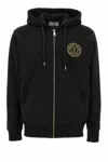 Versace Jeans Couture Hooded Zip-up Sweatshirt In Black