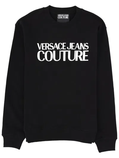 Versace Jeans Couture Felpa Con Logo In Black