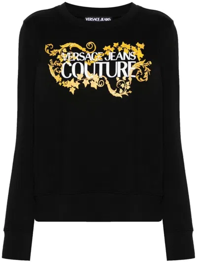 Versace Jeans Couture Logo Sweatshirt In Black