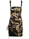 Versace Jeans Couture Chromo Couture Mini Dress In Black