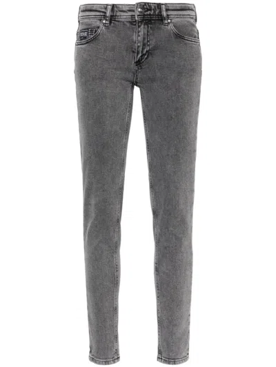 Versace Jeans Couture Five-pockets Skinny Jeans In Black