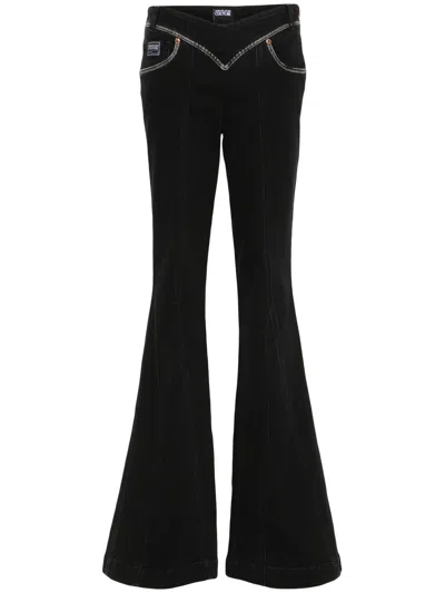 Versace Jeans Couture Flare Brittany Trousers/5 Pocket In Black