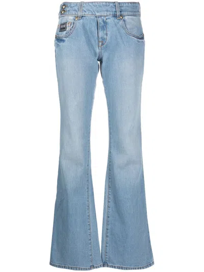 Versace Jeans Couture Flared Denim Jeans In Blue