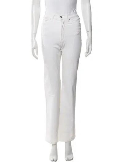 Pre-owned Versace Jeans Couture Flared Pants In White