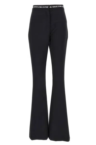 Versace Jeans Couture Flared Trousers In Black