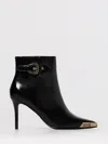 Versace Jeans Couture Pointed-toe Leather Ankle Boots In Black