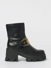 Versace Jeans Couture Flat Ankle Boots  Woman Color Black In Black