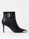 Versace Jeans Couture Women's Garland Buckle Stiletto Ankle Boots In Black