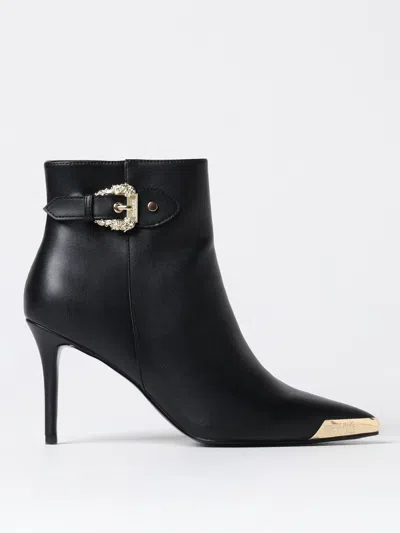 VERSACE JEANS COUTURE FLAT ANKLE BOOT VERSACE JEANS COUTURE WOMAN COLOR BLACK,F96671002