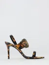 Versace Jeans Couture Baroque-print Buckle Sandals In Animal Print