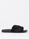 Versace Jeans Couture Slide Sandal With Logo In Black