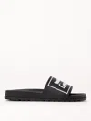 Versace Jeans Couture Black Logo Shelly Pool Slides In Schwarz