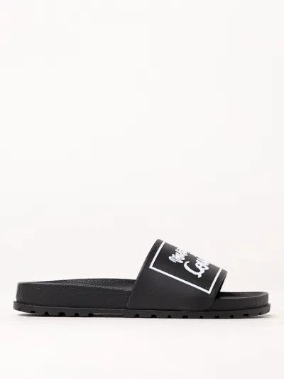 VERSACE JEANS COUTURE FLAT SANDALS VERSACE JEANS COUTURE WOMAN COLOR BLACK,G70863002