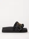 VERSACE JEANS COUTURE FLAT SANDALS VERSACE JEANS COUTURE WOMAN COLOR BLACK,G70926002