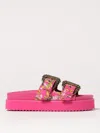 Versace Jeans Couture Flat Sandals  Woman Color Fuchsia In フューシャ