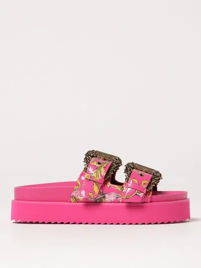Versace Jeans Couture Flat Sandals  Woman Color Fuchsia In フューシャ