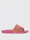 Versace Jeans Couture Pink Outline Barocco Pool Slides
