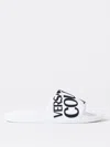 Versace Jeans Couture Shelly Logo-embossed Slides In White