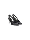 Versace Jeans Couture Patent-finish 90mm Slingback Pumps In Black