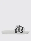 Versace Jeans Couture Slide Sandal With Logo In White