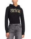 Versace Jeans Couture Fleece Hoodie In Black/gold