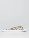 Versace Jeans Couture Flip Flops In Rubber In Gold