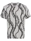 Versace Jeans Couture Man T-shirt Grey Size L Cotton In Grey