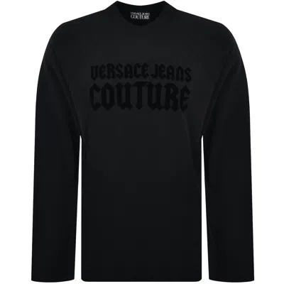 Versace Jeans Couture Flocked Sweatshirt Black