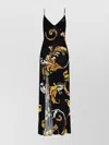 Versace Jeans Couture Maxi Dress With Signature Barocco Print