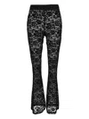Versace Jeans Couture Floral-lace Trousers In Black