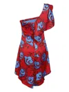 Versace Jeans Couture Floral-print Mini Dress In Red