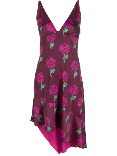 Versace Jeans Couture Leasure Dress Dress Envers Satin In 335
