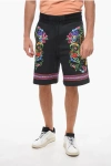 VERSACE JEANS COUTURE FLORAL PRINTED GARDEN COTTON SHORTS