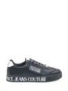 Versace Jeans Couture Logo-print Low-top Sneakers In Black