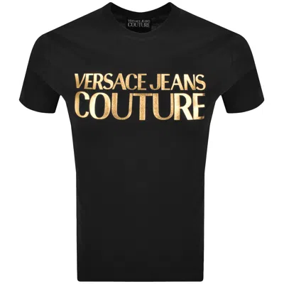 Versace Jeans Couture Foil Logo T Shirt Black