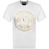 Versace Jeans Couture Foil Logo T Shirt White In White