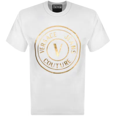 Versace Jeans Couture Foil Logo T Shirt White
