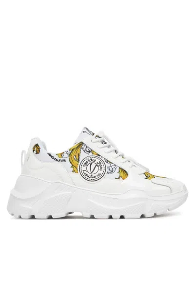 Versace Jeans Couture Fondo Speedtrack Dis.sc7 Sneakers In Bianco
