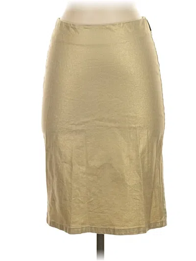 Pre-owned Versace Jeans Couture Formal Skirt In Gold
