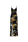 Versace Jeans Couture Maxi Dress With Signature Barocco Print