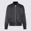 Versace Jeans Couture Striped Bomber Jacket In Black