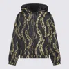 Versace Jeans Couture Reversible Chain-print Hooded Jacket In Black