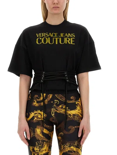 Versace Jeans Couture Glittery In Black